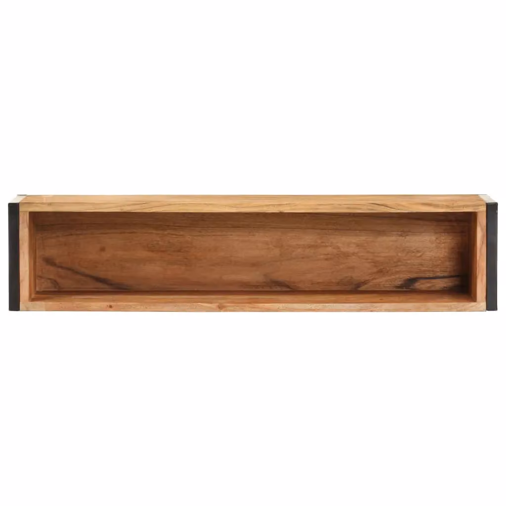 Berkfield Home Brown Acacia Wood and Metal Planter, W/D/H: 90 x 20 x 68 cm – 2