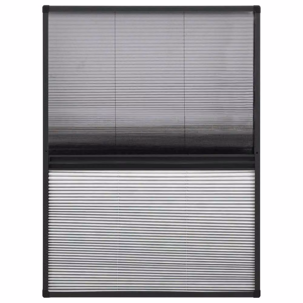 Berkfield Home Plisse Insect Screen for Windows with Shade, Aluminium, Black, W: 80 cm, H: 120 cm – 2