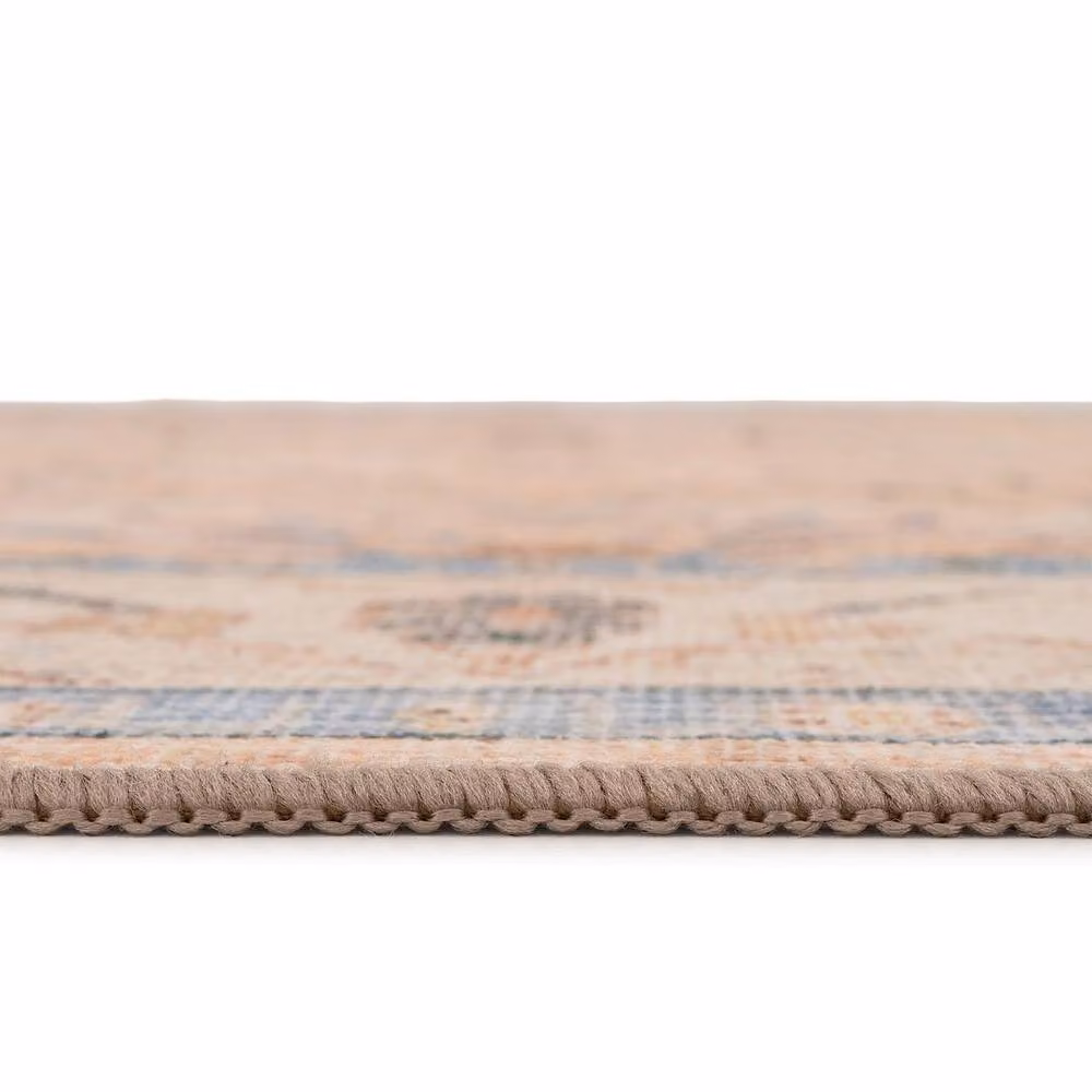 Kukoon Peach Vintage Distressed Soft Pile Area Rug, W: 80 cm, L: 150 cm – 3