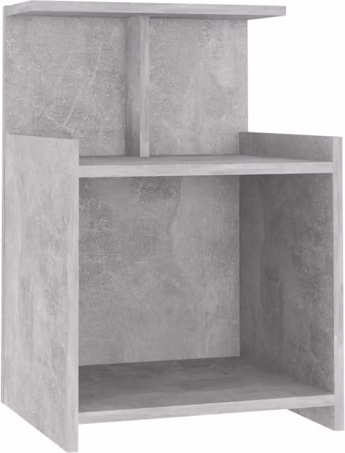 Berkfield Home Durable Bedside Cabinets, 2 Piece Set, Concrete Grey, W/D/H: 40 x 35 x 60 cm – 1