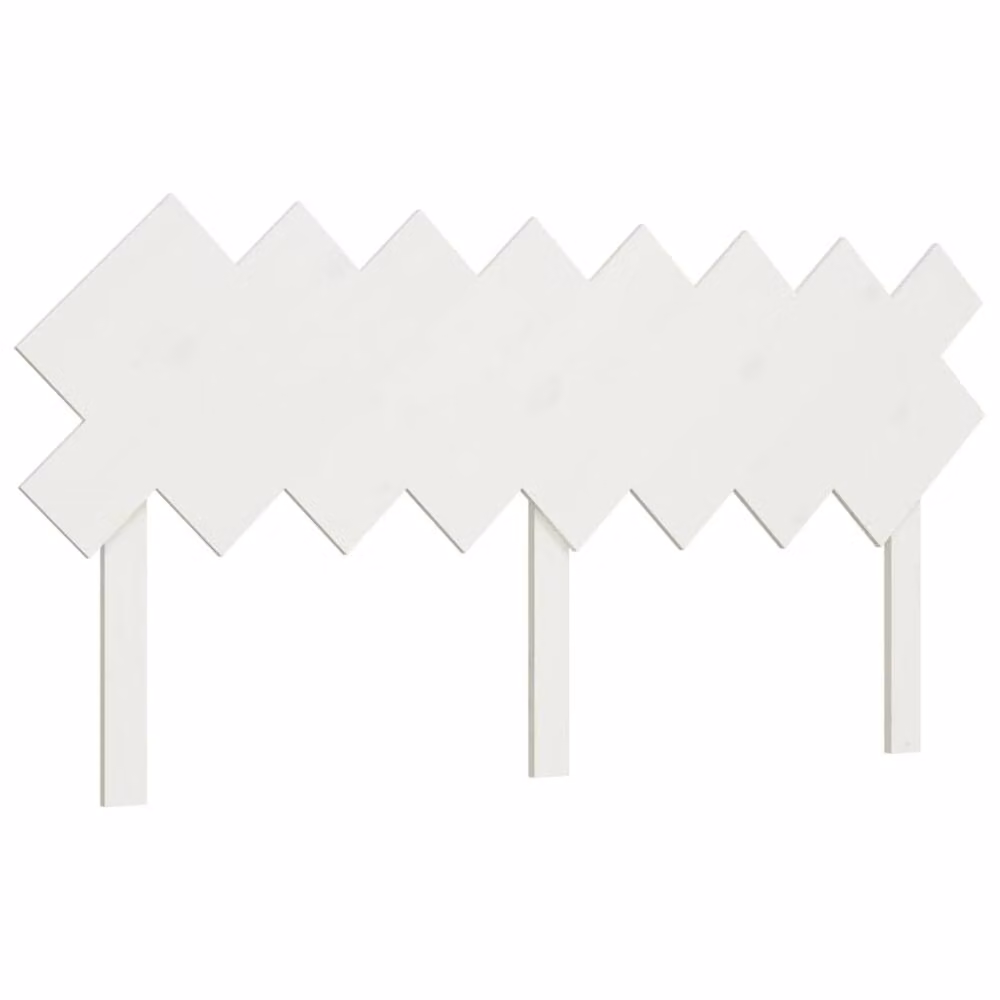 Berkfield Home Beautiful Bed Headboard in White Solid Pine Wood, W: 159.5 cm, D: 3 cm, H: 80.5 cm – 2