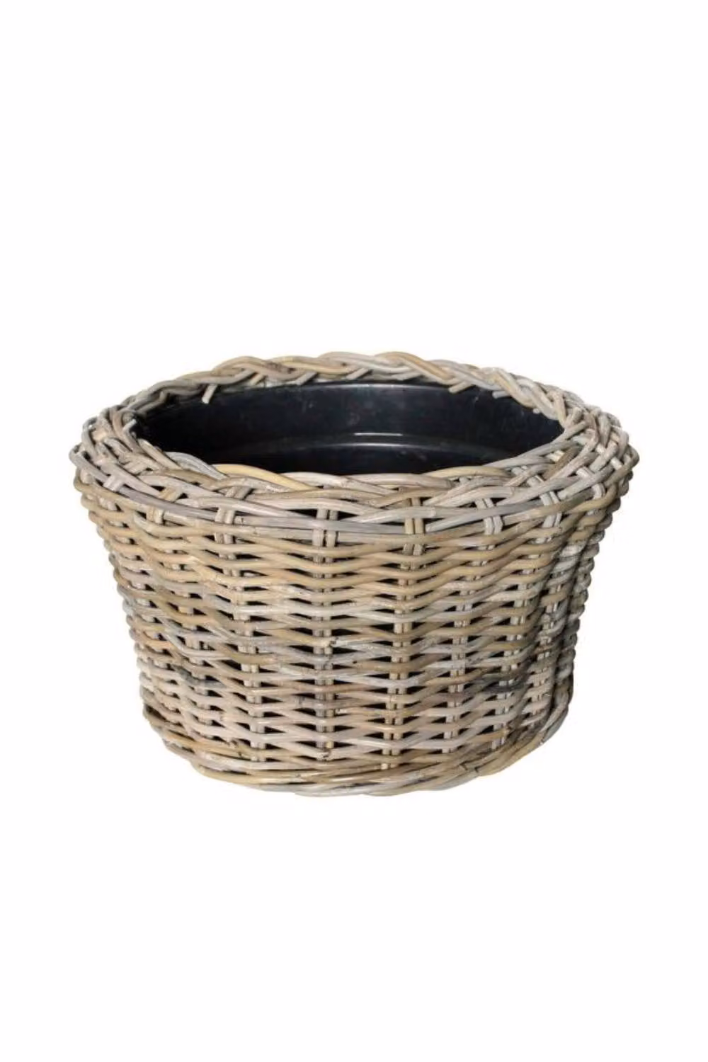 KDMD Grey Rattan Open Weave Drypot Basket for Garden, Diameter: 54 cm – 2