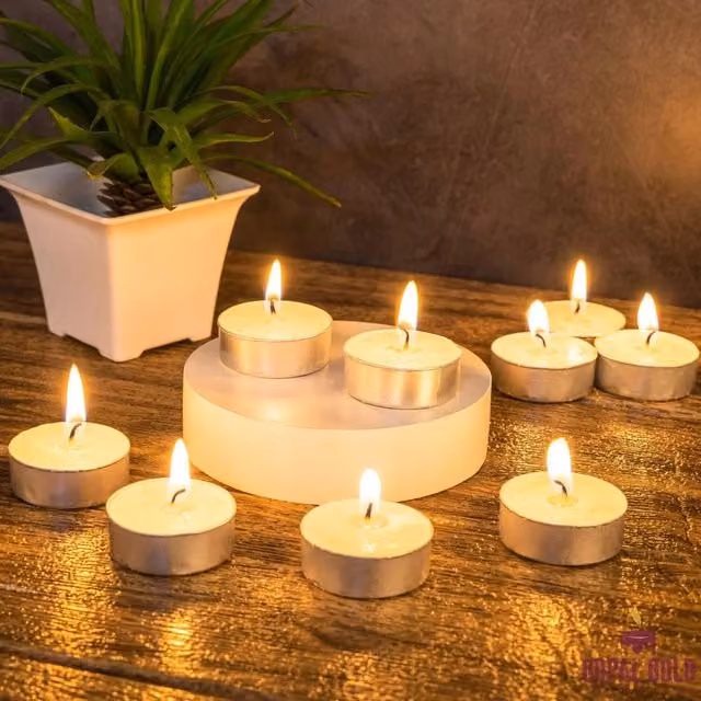 Marco Paul Unscented Tea Lights, White, Pack of 100