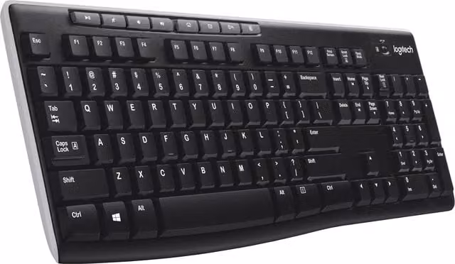 Logitech Wireless Full Size UK QWERTY Keyboard - Black