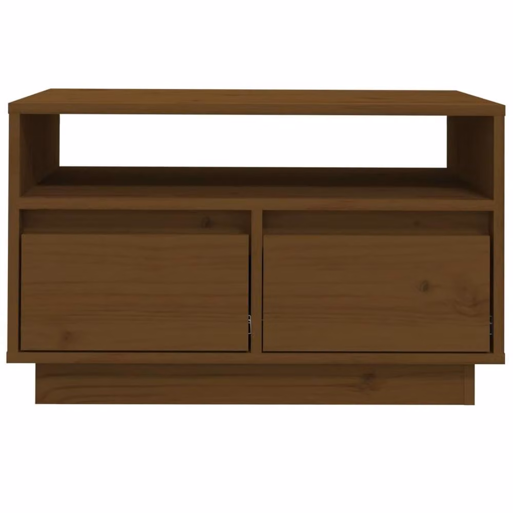 Berkfield Home Modern TV Cabinet in Honey Brown Solid Pine, W/D/H: 60 x 35 x 37 cm – 4