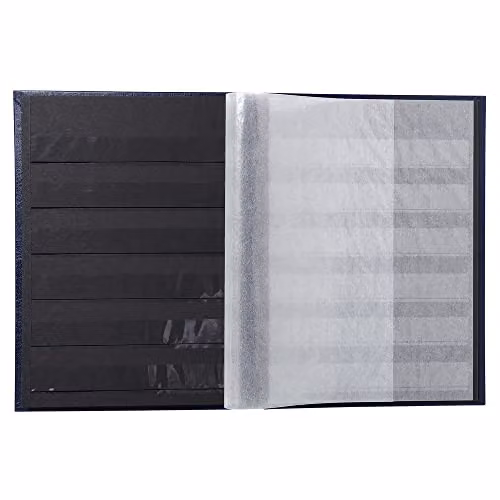 Exacompta Classic Stamp Album in Black Faux Leather, W: 17 cm, H: 22.5 cm – 2