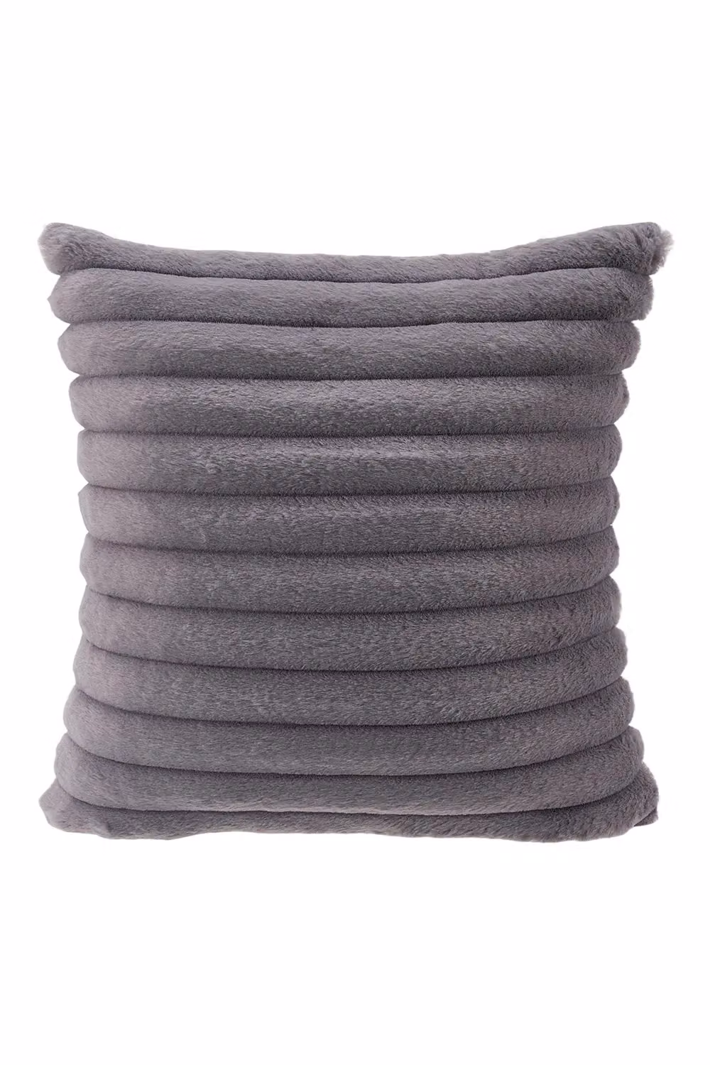 Living and Home 2-Piece Soft Striped Plush Pillow Covers in Grey – 5