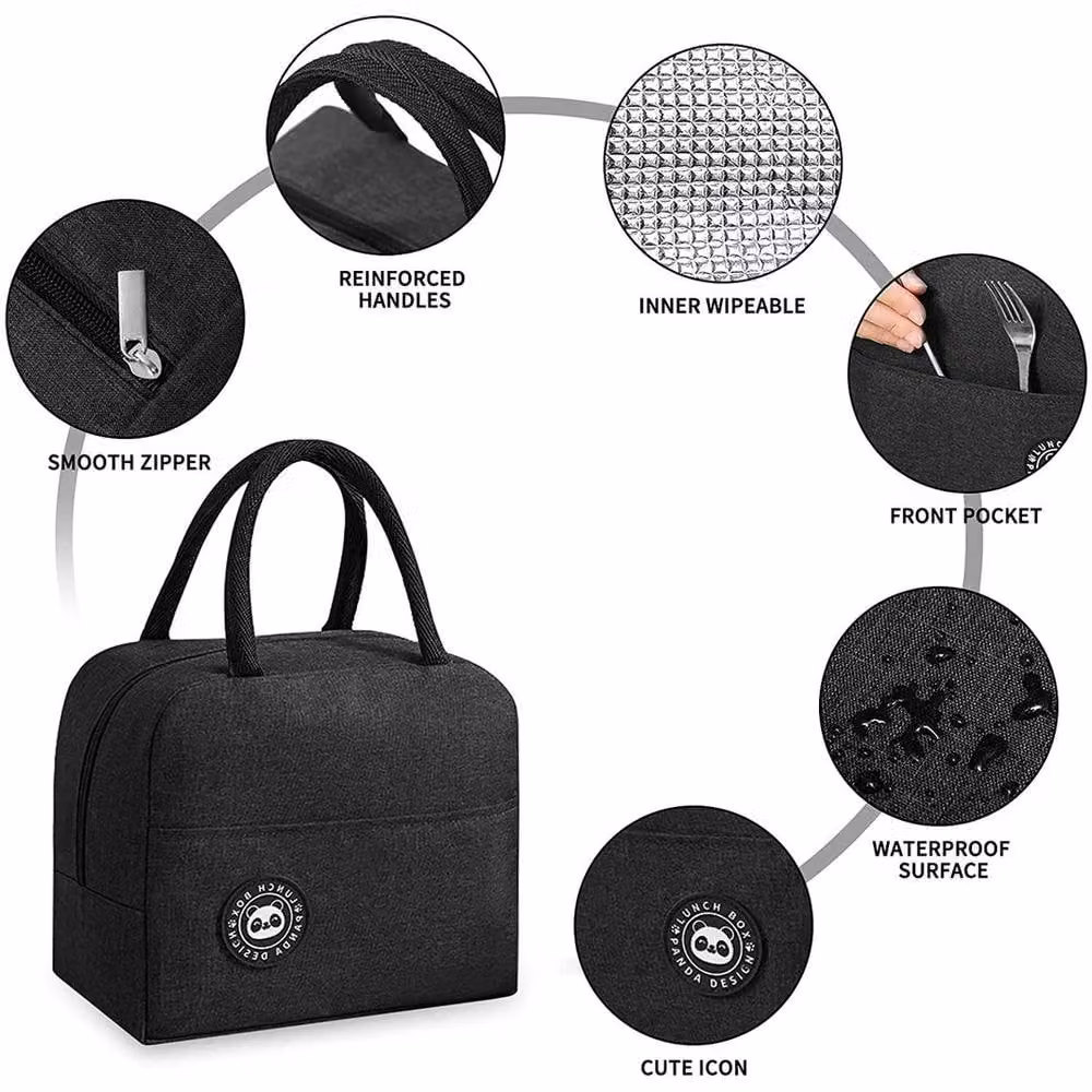 NESTLUNE Insulated Picnic Cool Bag in Black, W: 100 cm, D: 15 cm, H: 15 cm – 2