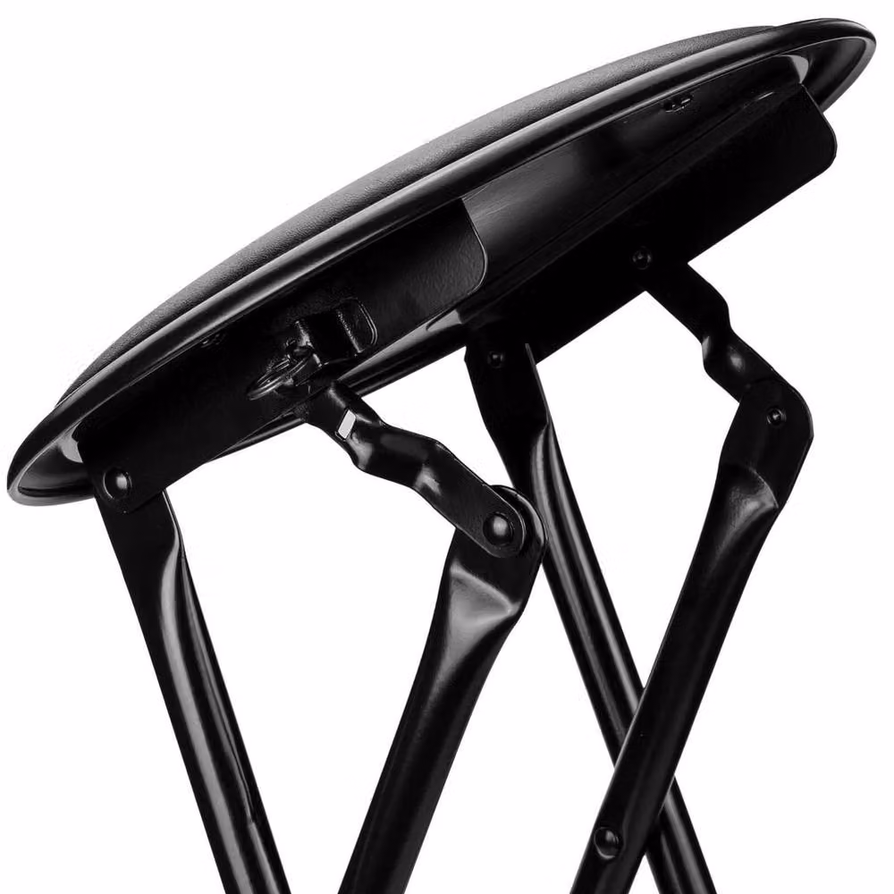 EONLION Black Folding Padded Metal Stool for Office or Kitchen – 4