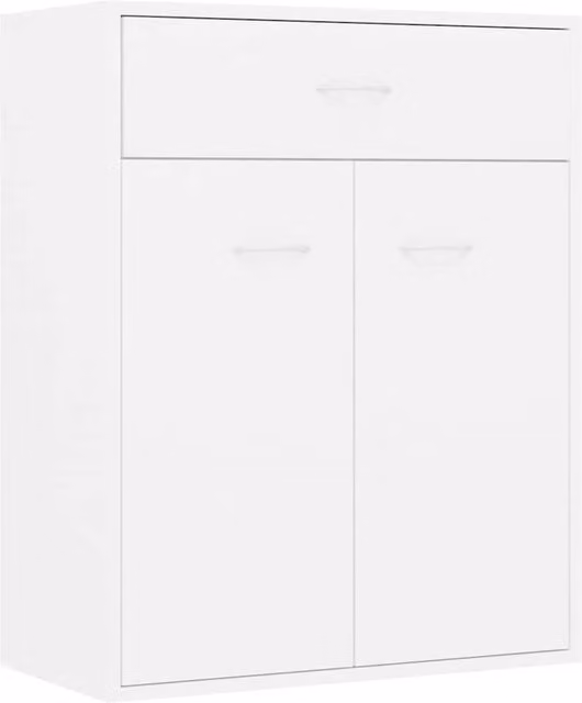 Berkfield Home White Sideboard in MDF, W/D/H: 60 x 30 x 75 cm