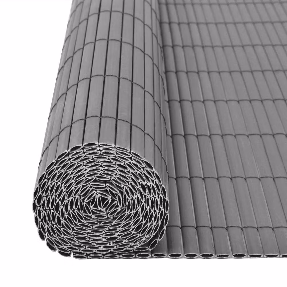 Berkfield Home Double-Sided PVC Garden Fence, Grey, W: 300 cm, H: 150 cm – 3