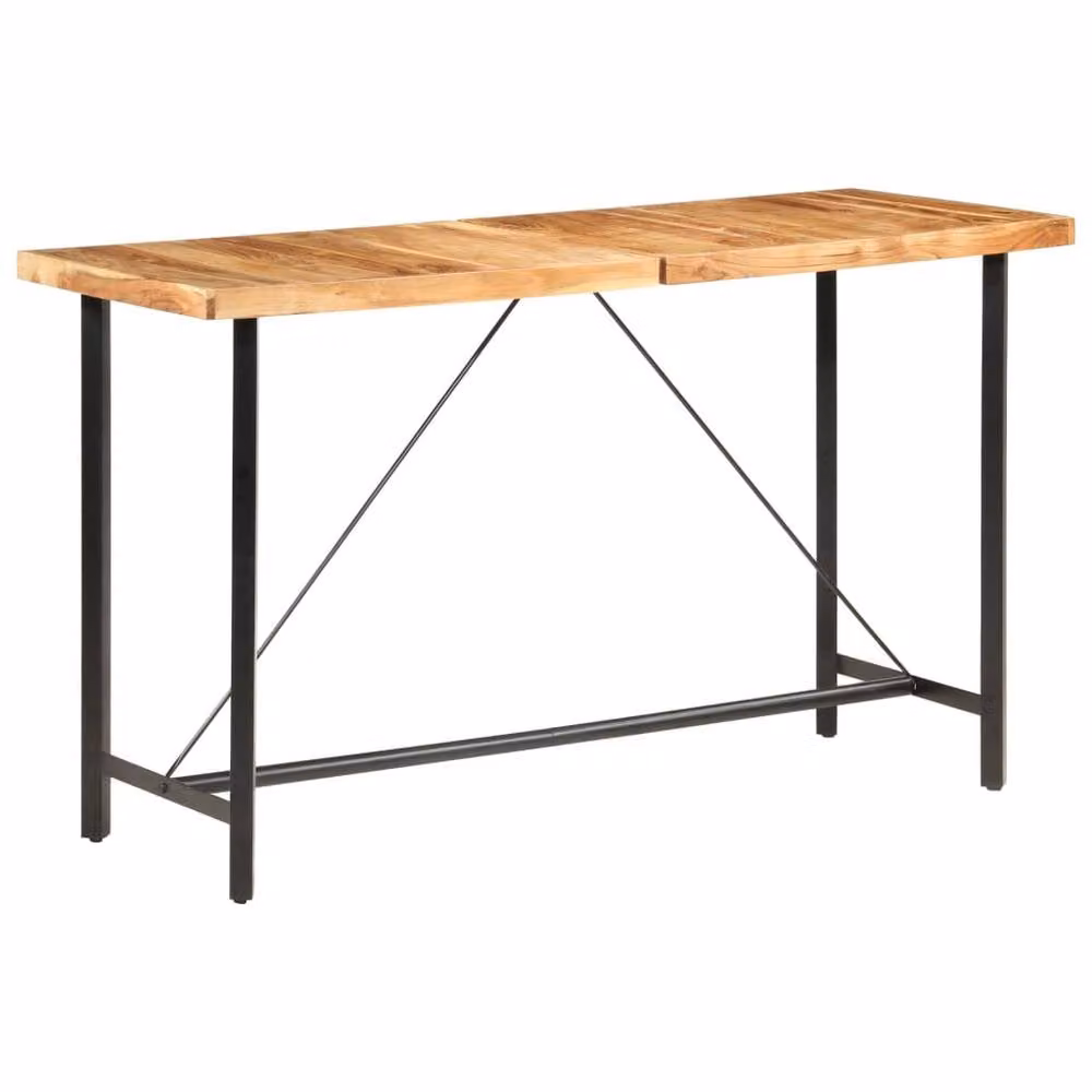 Berkfield Home Beautiful Bar Table in Brown Solid Sheesham Wood, W/D/H: 180 x 70 x 107 cm – 2