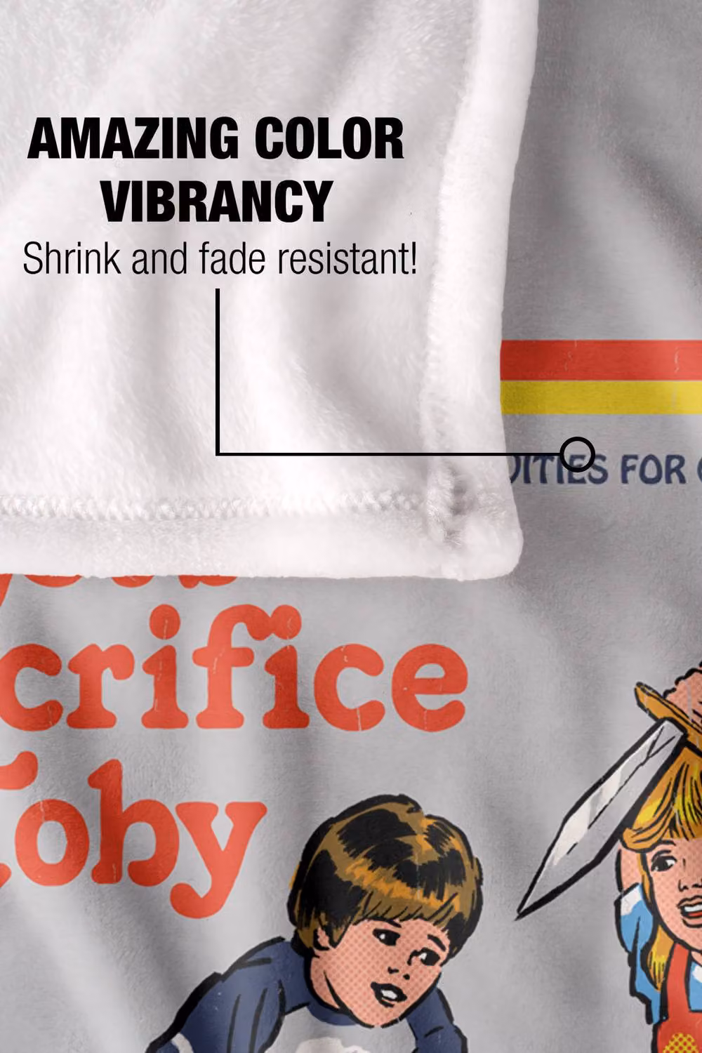 Steven Rhodes Let's Sacrifice Toby Multicolour Super Soft Fleece Throw Blanket W/D/H: 152 x 127 cm – 3