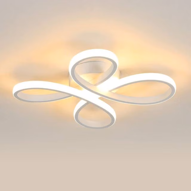 Pheashine White Flower LED Ceiling Light, 30W Warm White, 30cm Diameter