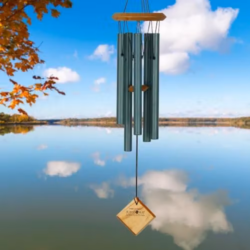Woodstock Chimes Chimes of Polaris Wind Chime, Green, W/D/H: 10.16 x 10.16 x 56.0 cm – 2