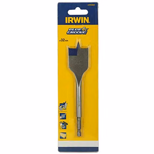 Irwin Blue Groove Auger Flat Bit, Multicolour, Diameter: 32 mm, Length: 152 mm – 1