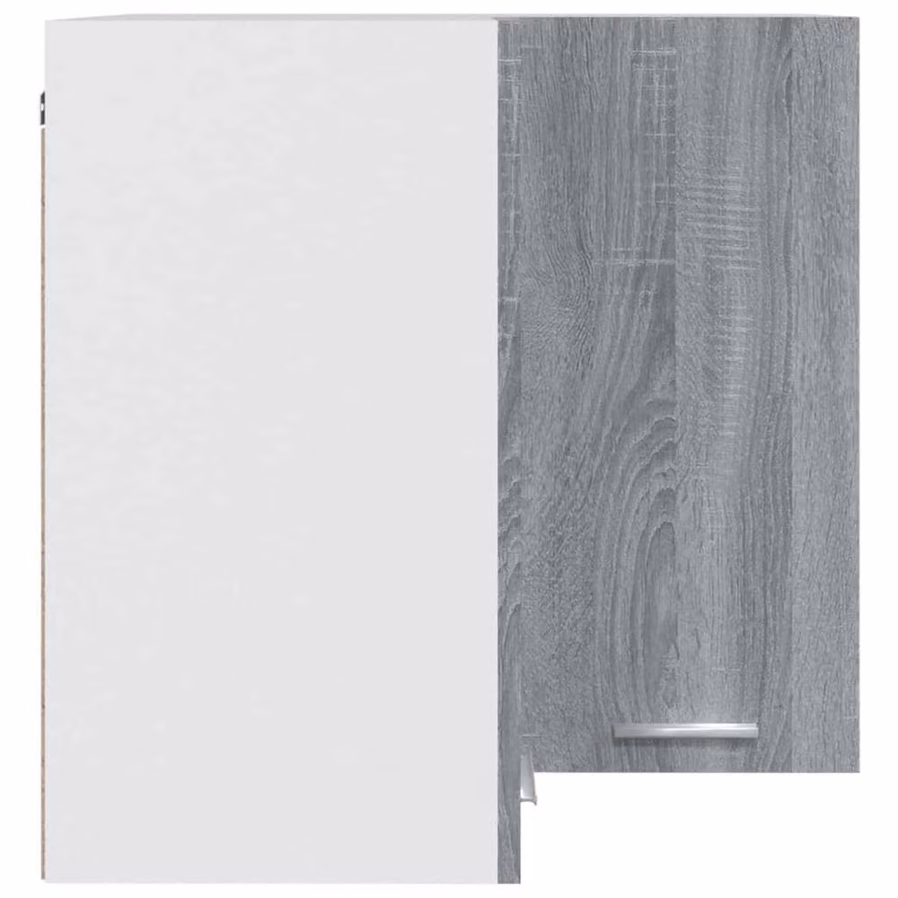 Berkfield Home Grey Sonoma Hanging Corner Cabinet with Hinged Doors and Internal Shelves, W/D/H: 57 x 57 x 60 cm – 5