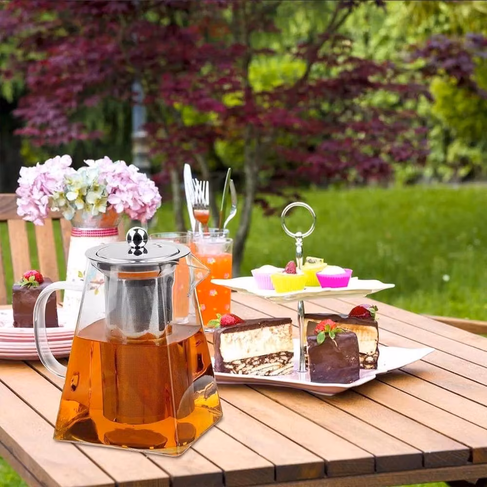 Pawnora Clear Borosilicate Glass Teapot with Removable Infuser, 350ml – 4