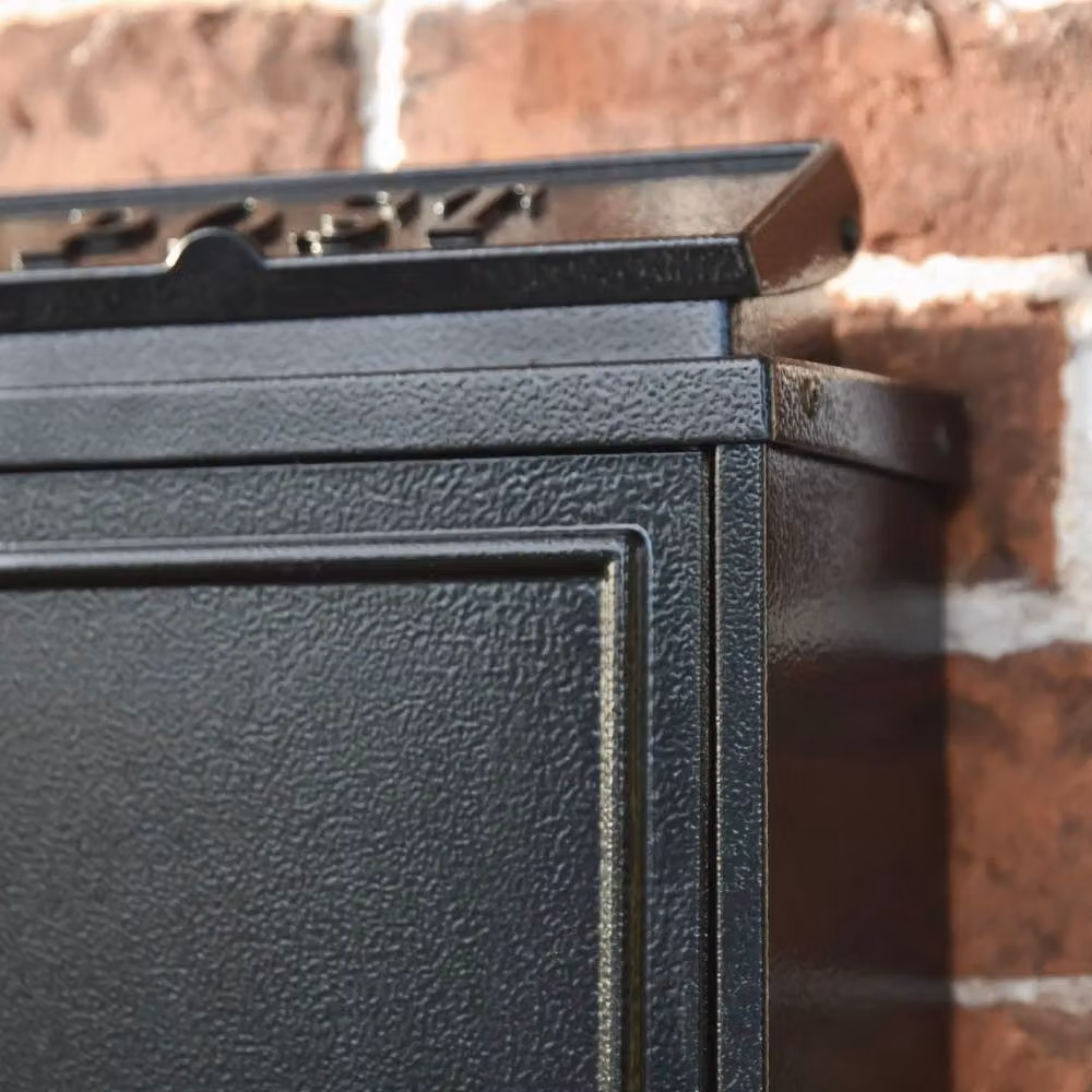 NESTLUNE Black Simplistic Wall Mounted Post Box – 2