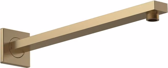 Balterley Rectangular Wall Mounted Shower Arm, 360mm, Brushed Brass