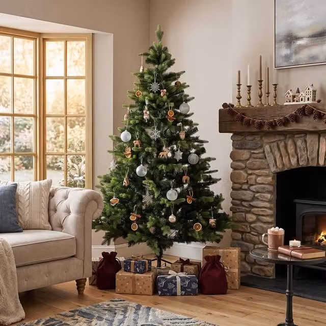 Scottish Everlastings Ltd 6ft Artificial Mixed Branch Christmas Tree in Green