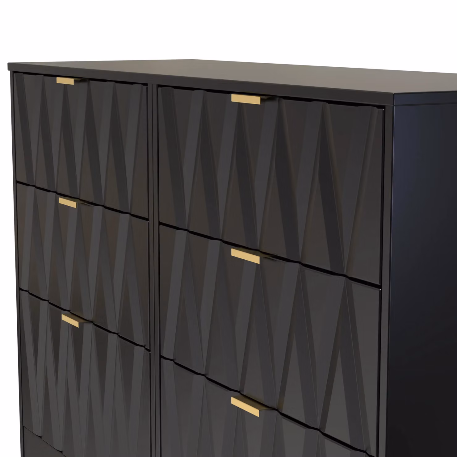 Ready Assembled 2 U Washington 6 Drawer Wide Chest in True Black – 3