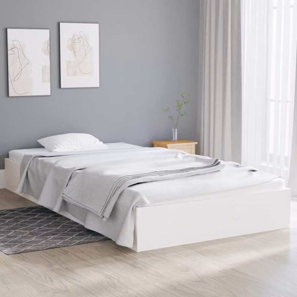 Berkfield Home White Solid Pine Wood Bed Frame for Children W/D/H: 100 x 200 cm – 2