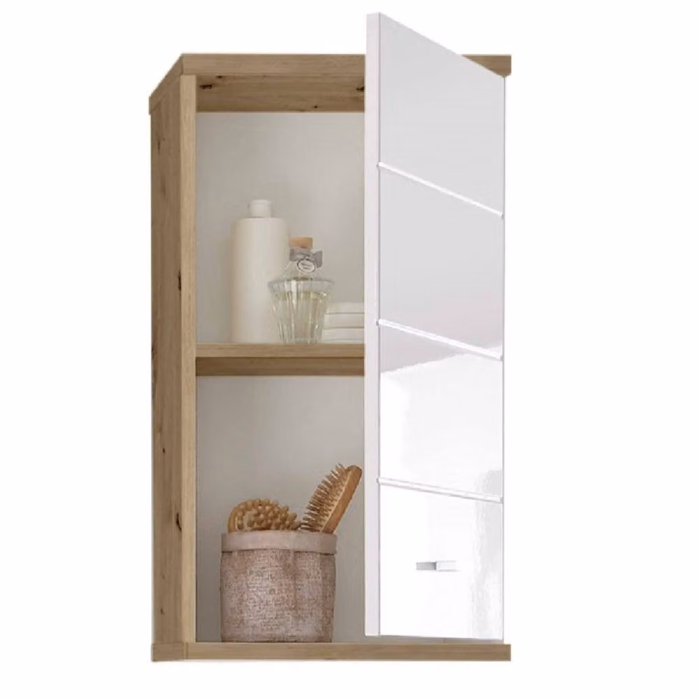 Cheshire Premium Cove White Wall Mounted Bathroom Cabinet with Hinged Doors and Internal Shelves – 2