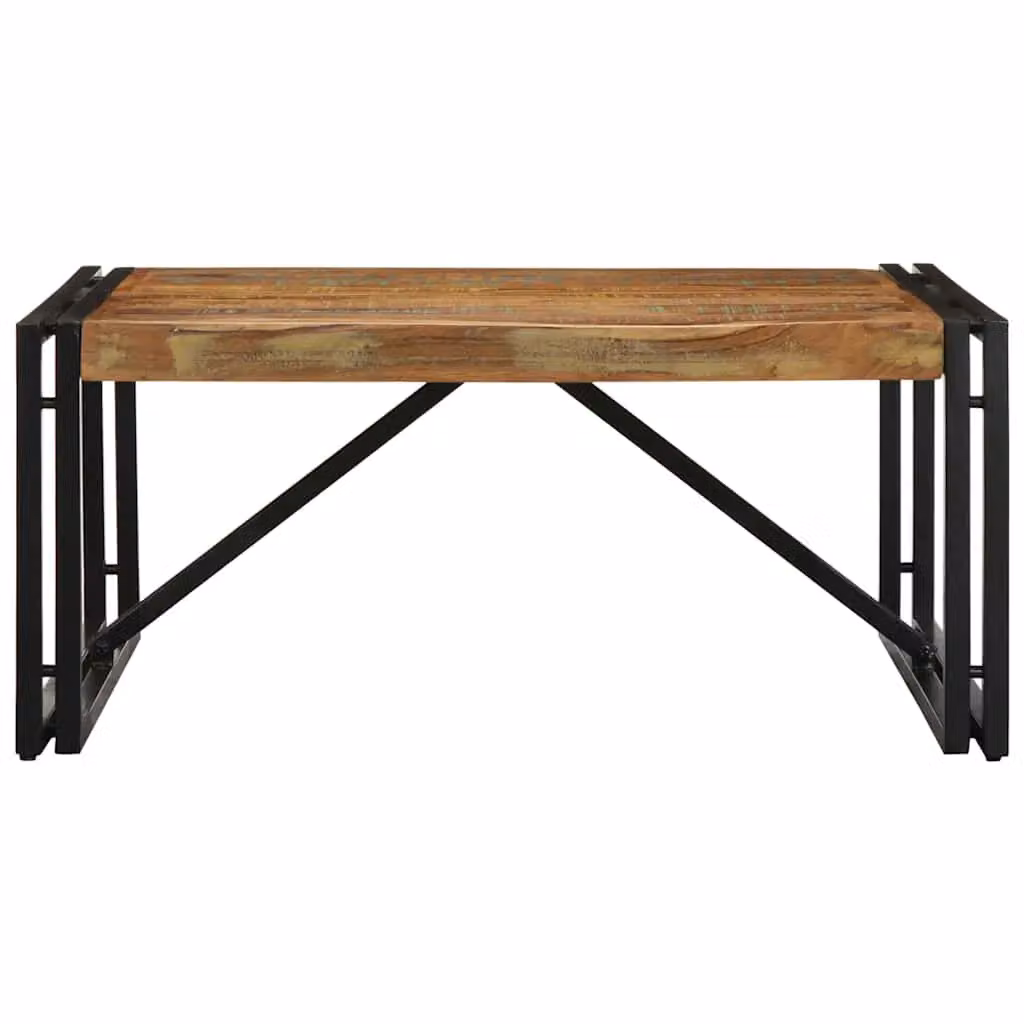 Berkfield Home Multicolour Reclaimed Solid Wood Coffee Table with Lift Mechanism, W/D/H: 80 x 80 x 35 cm – 2