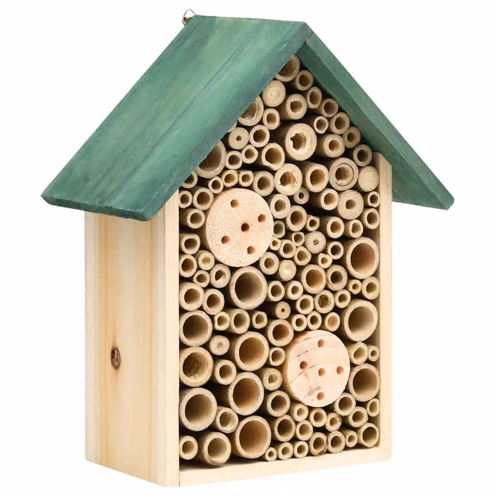 Berkfield Home Insect Hotels, 2 Pack, Brown Solid Firwood, W/D/H: 23 x 14 x 29 cm – 2