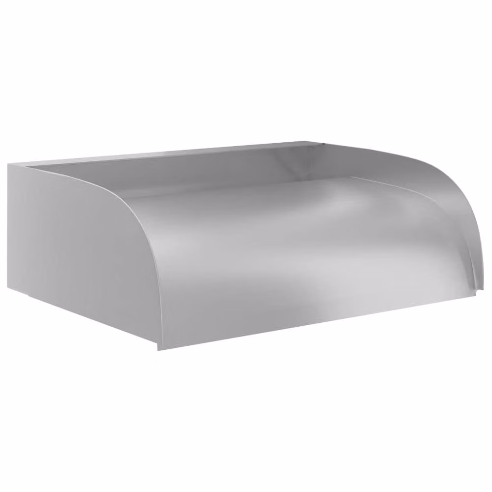 Berkfield Home Waterfall Stainless Steel Wall Tap in Silver, W/D/H: 45 x 34 x 14 cm – 2