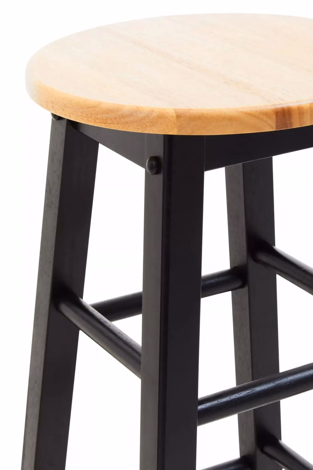 Orsina Industrial Grey and Black Wood Bar Stool for Kitchen and Dining Rooms – 4