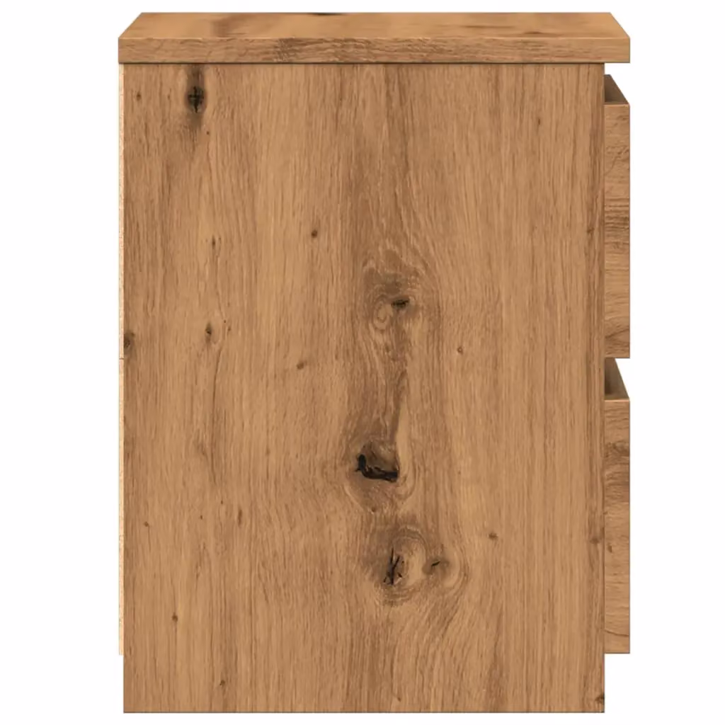 Berkfield Home Artisan Oak Bedside Cabinet in Brown, W/D/H: 30 x 30 x 40 cm – 3