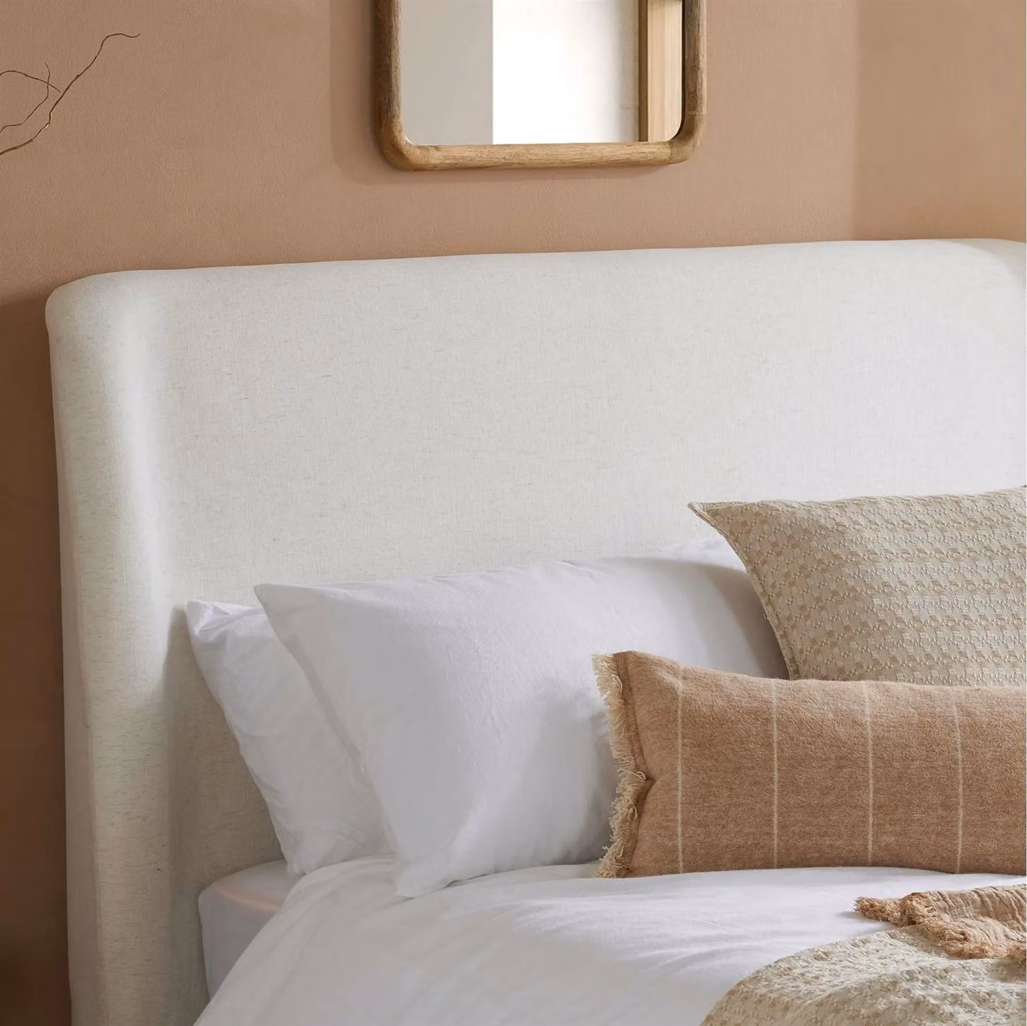 Birlea Lanis Ottoman Double Bed Frame in Cream Linen Fabric with Lift Up Base – 2