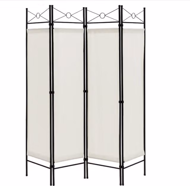 Costway 4 Panel Minimalist Room Divider in White