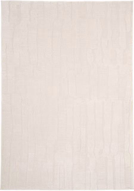 Kukoon Scandi Neutral Plush Pile Beige Living Room Area Rug W: 160 cm, D: 230 cm