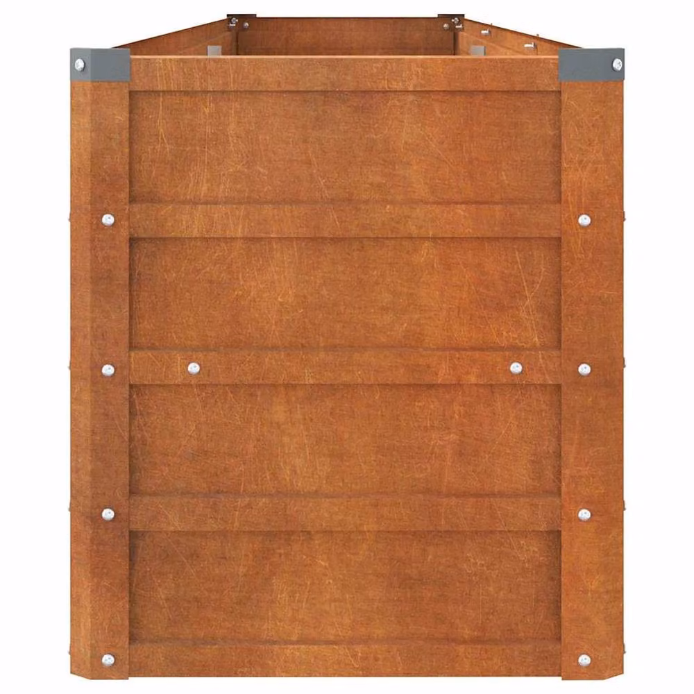 Berkfield Home Garden Raised Bed in Brown Corten Steel, W/D/H: 240 x 40 x 45 cm – 3
