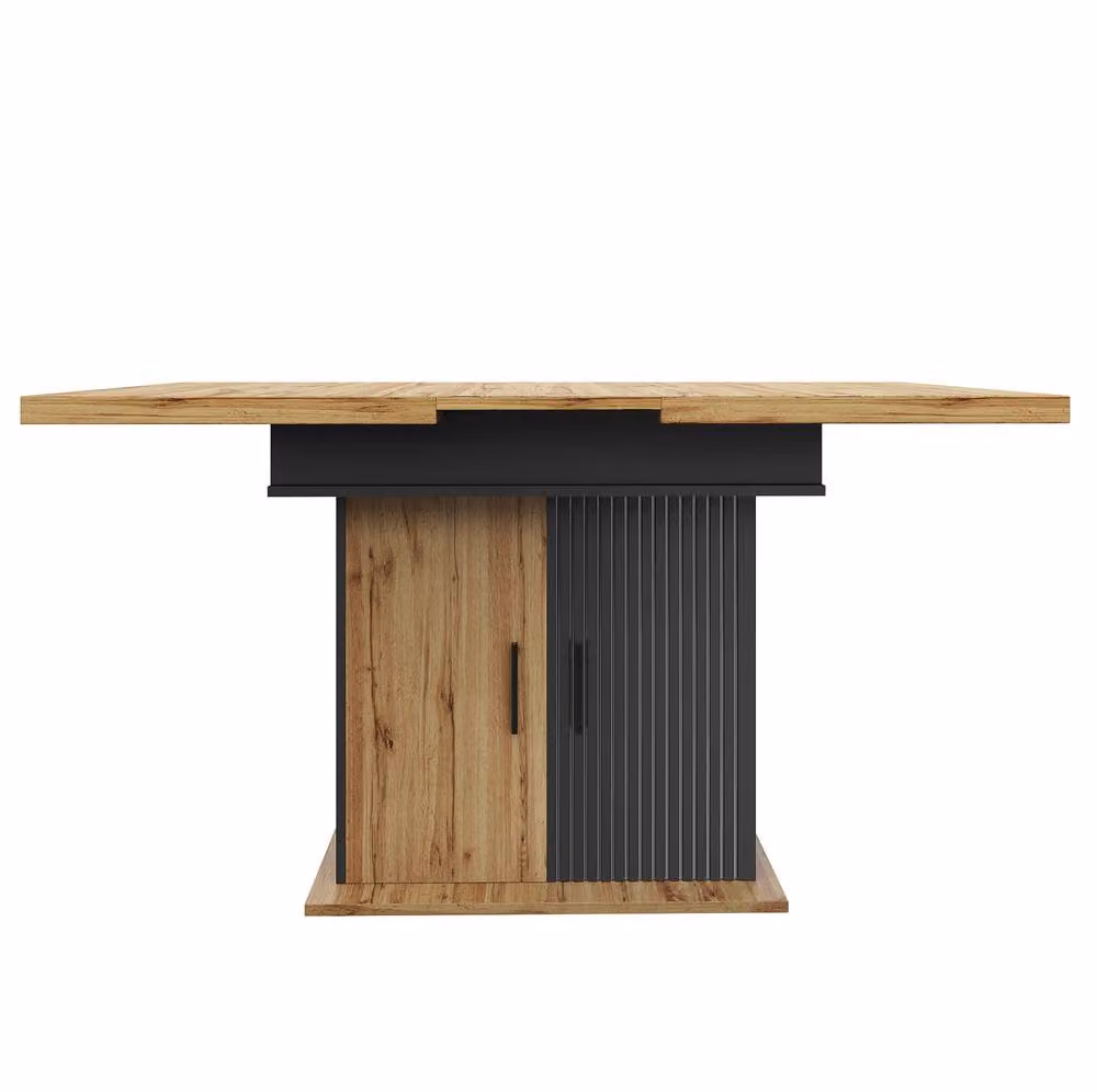 STILVORA Extendable Rectangular Dining Table in Brown and Beige, W/D/H: 110 x 75 x 75 cm – 5