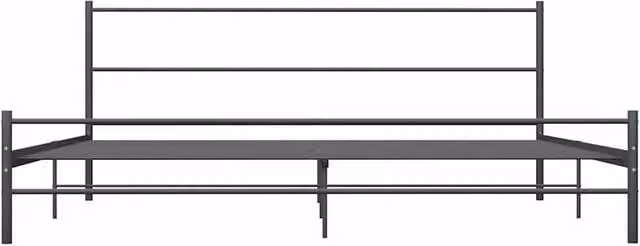 Berkfield Home Grey Metal Super King Bed Frame W: 180 cm, D: 200 cm