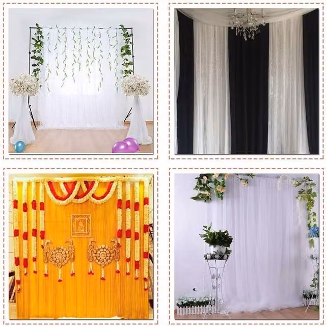 Trimming Shop Red Wrinkle-Free Polyester Blackout Backdrop, W: 600 cm, H: 300 cm