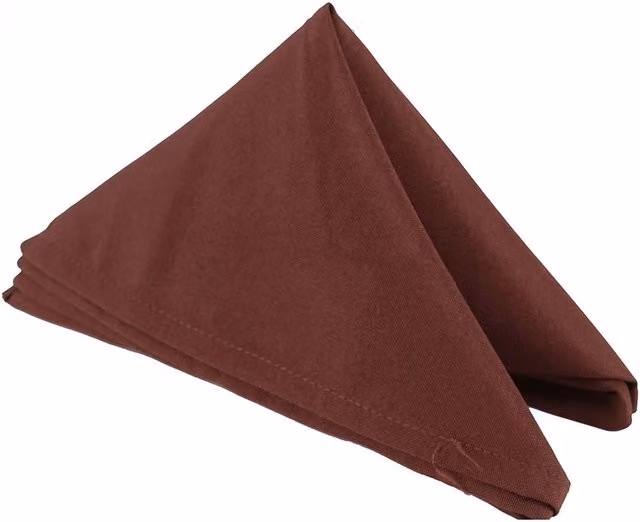 Neel Blue Reusable Polyester Table Napkins in Chocolate, W/D/H: 50 x 50 x 0 cm