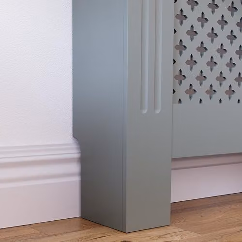 Vida Designs Oxford Radiator Cover in Olive Grey, H82 x W172 x D19 cm – 4