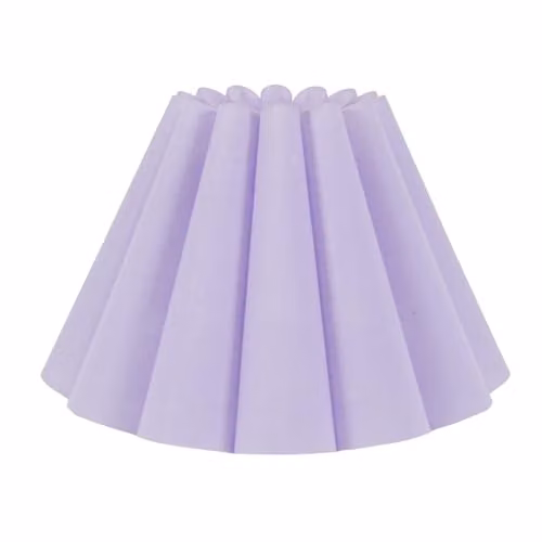 ValueLights Lauren Fabric Pleated Scallop Edge Tapered Lampshade in Lilac, Grey or White, Shade Width: 25 cm – 1