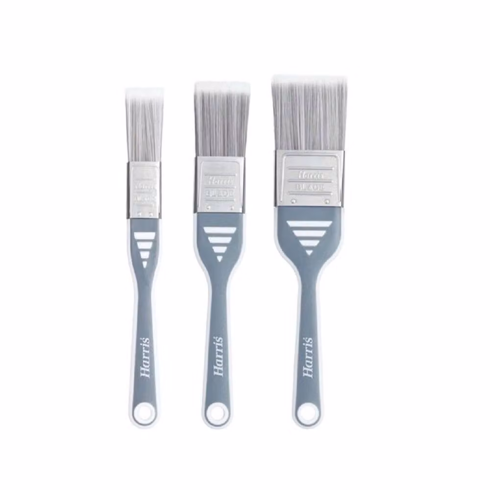 Harris Ultimate Wall and Ceiling Paint Brush Set, 3 Pack, Grey, Loss-Free Bristles for Water-Based Paints – 2