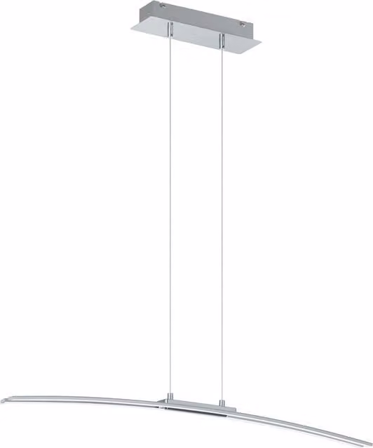 Loops Suspended Pendant Ceiling Light in Chrome and White with Included 30W LED Bulb – 1