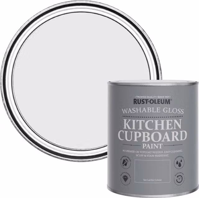 Rust-Oleum Kitchen Cupboard Paint in Gloss Finish, Monaco Mist Grey, 750ml