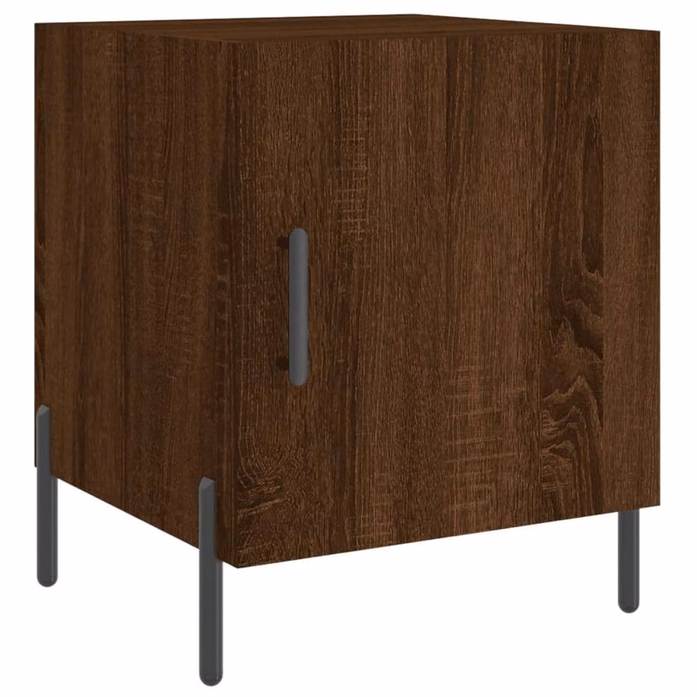 Berkfield Home Modern Bedside Cabinets, 2 Piece Set in Brown Oak, W/D/H: 40 x 40 x 50 cm – 5