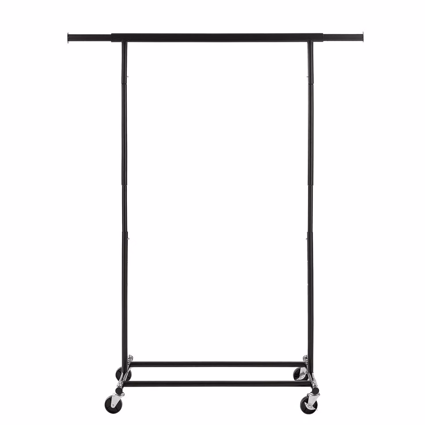 House of Home Heavy Duty Black Metal Clothes Rail with Adjustable Width and Height – 2