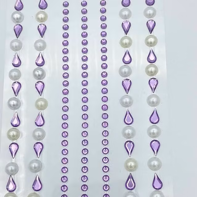Syntego Purple Teardrop Gems and Pearls