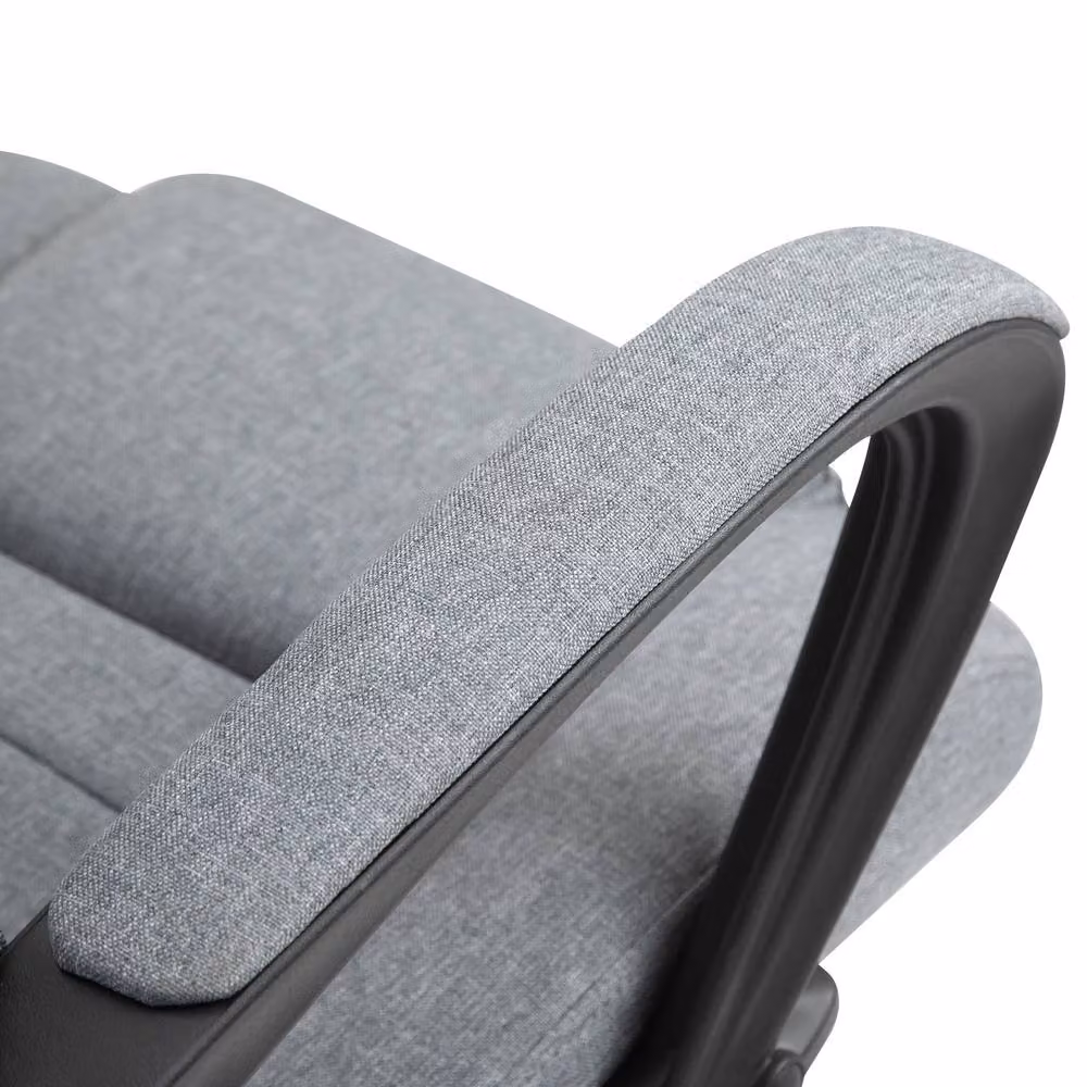 STILVORA Grey Fabric Task Chair with Armrests, 360 Degree Swivel and Adjustable Height – 7
